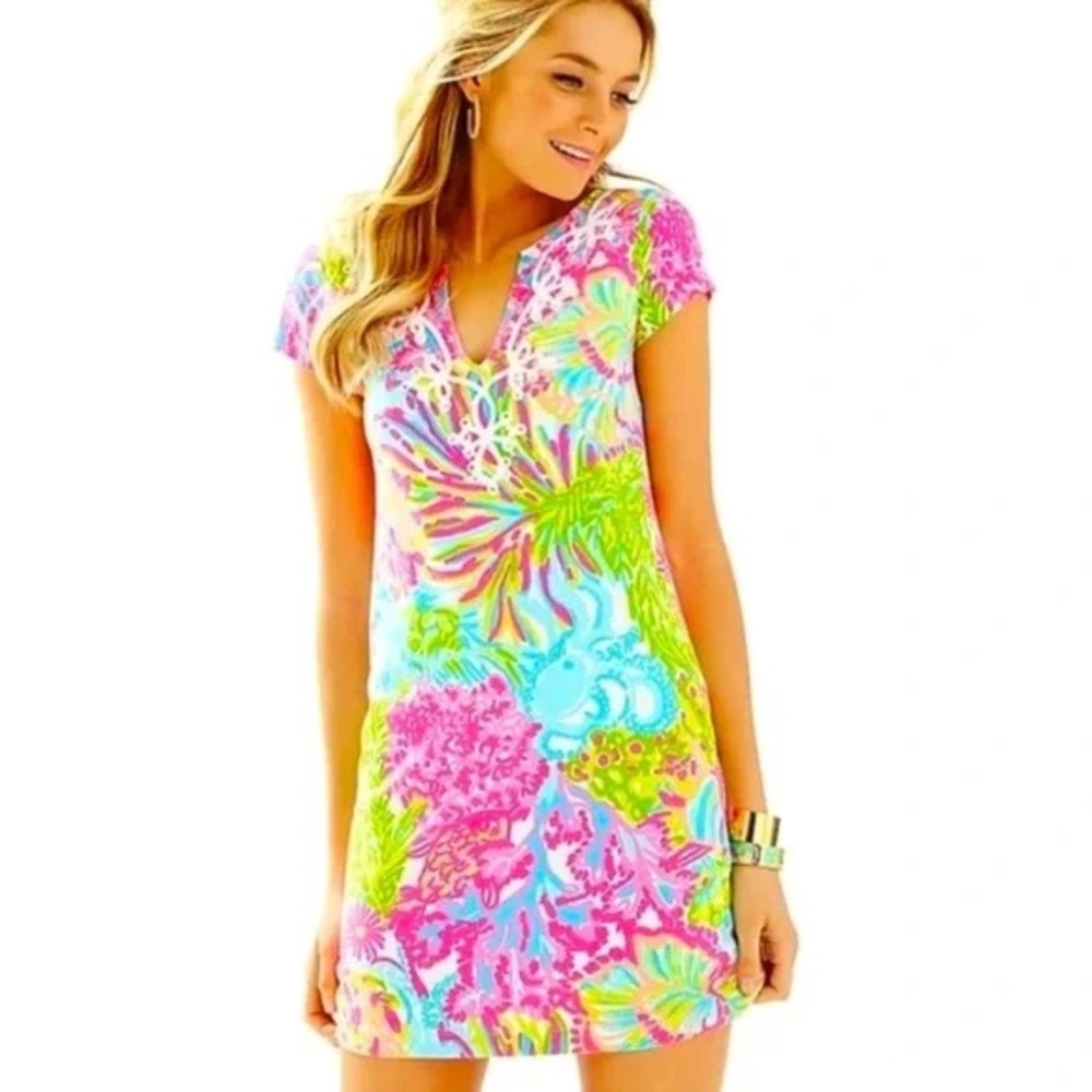 Lilly Pulitzer Brewster Dress in Lovers Coral sz M LIKE NEW